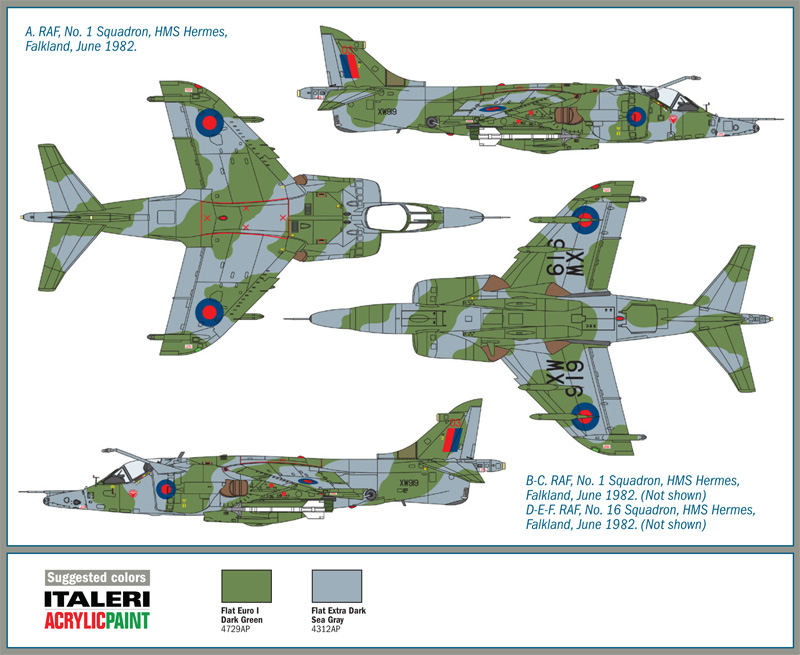 ITALERI HARRIER GR.3 FALKLAND 1401 - Image 7