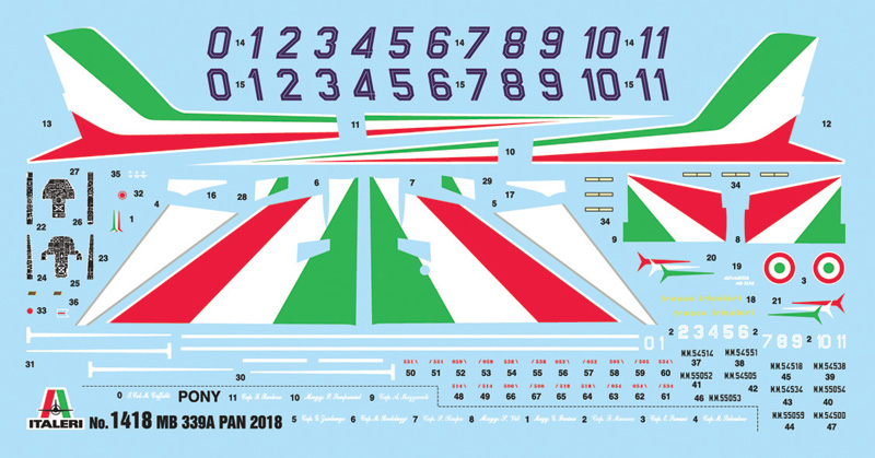 Italeri 1/72 MB 339 P.A.N 2018 LIVERY 1418 - Image 7