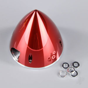102mm Chrome Red Spinner (with Aluminium Back Plate)