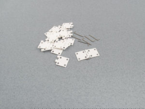 Radioactive Flat Metal Pin Hinges-Large (pk10)