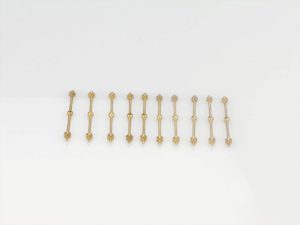 Radioactive 1 Hole Capping Rail Stanchion, Brass 32mm