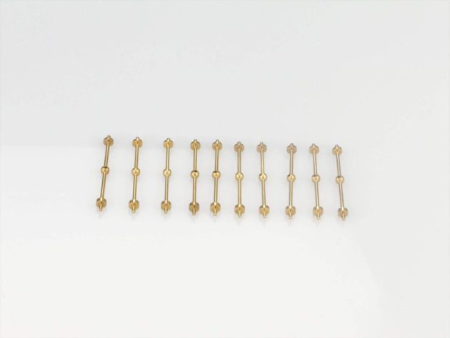 Radioactive 1 Hole Capping Rail Stanchion, Brass 32mm