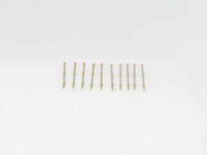 Radioactive 2 Hole Capping Rail Stanchion, Brass 20mm