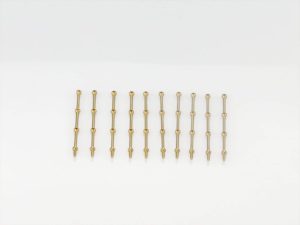 Radioactive 3 Hole Stanchion, Brass 35mm (Pk10)