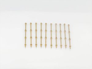 Radioactive 3 Hole Stanchion, Brass 40mm (Pk10)