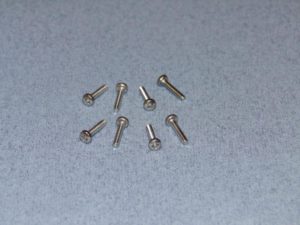Radioactive SS Pozi Pan Head screw M2.5 12mm Pk8