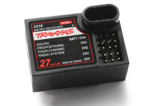 Traxxas Receiver, micro, 4-channel (27MHz)