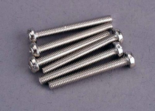 Traxxas screw, 3x25mm roundhead machine (6)