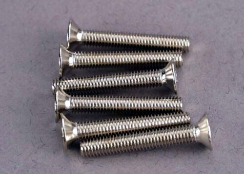 Traxxas screw, 3x20mm countersunk machine screw (6)