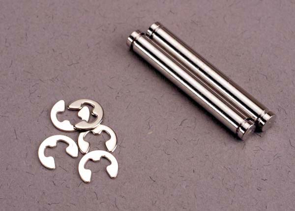 Traxxas Suspension pins, 23mm hard chrome (2)  E-clips (4)