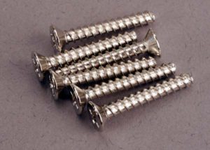 Traxxas screw, 3x20mm countersunk self-tapping (6)