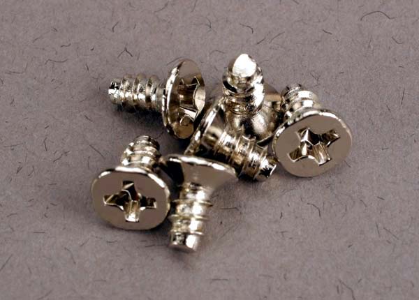 Traxxas screw, 3x6mm countersunk self-tapping (6)