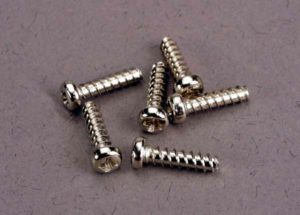 Traxxas screw, 2.6x10mm roundhead self-tapping (6)