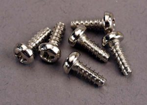 Traxxas screw, 3x8mm roundhead self-tapping (6)