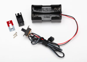 Traxxas Battery holder, 4-cell  on-off switch
