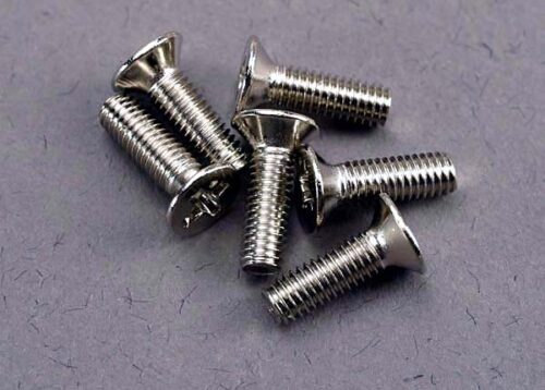 Traxxas screw, 3x10mm countersunk machine (6)