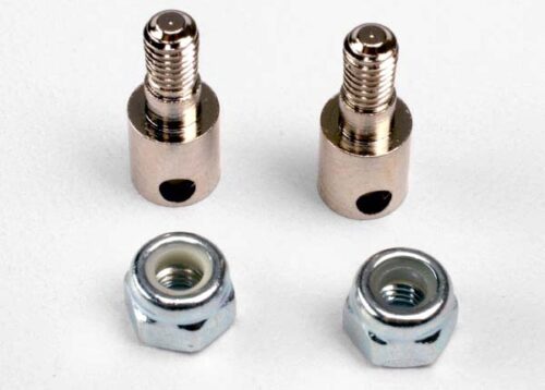 Traxxas Rod guides (2)  3mm nylon locknuts (2)
