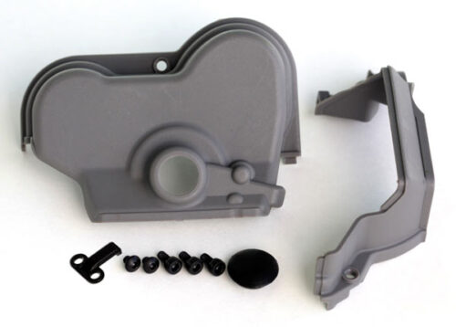 Traxxas Cover, gear upper & lower 1  dust plug 1  3x6mm CS 3