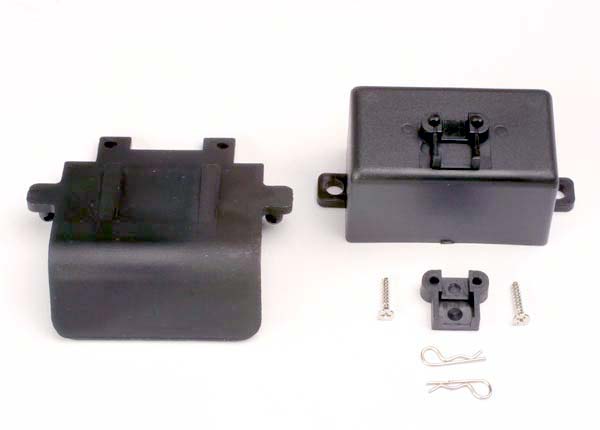 Traxxas Bumper rear  battery box  body clips 2, EZ-Start mount,