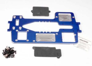 Traxxas Chassis 7075-T6 billet machined aluminum  4mm blue  hard
