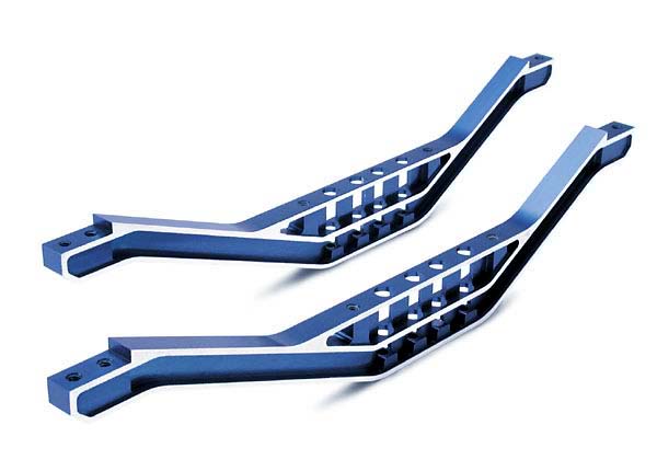 Traxxas Chassis braces, lower machined 6061-T6 aluminum blue 2