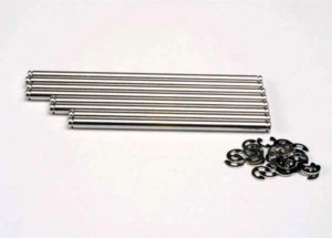 Traxxas Suspension pin set, stainless steel (w  E-clips)