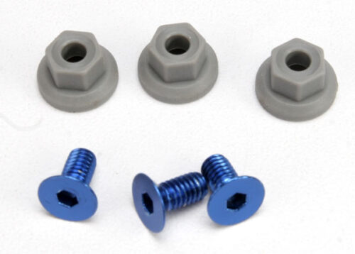 Traxxas Wing mounting hardware, 4x8mmCCS aluminum3  4x7mm flang