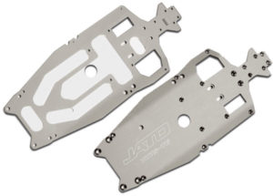 Traxxas Chassis, 7075-T6 aluminum 3mm titanium-anodized machine