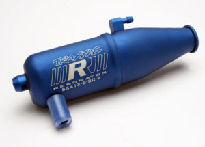 Traxxas Tuned pipe Resonator R.O.A.R. legal blue-anodized alumin