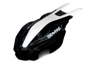 Traxxas Canopy, front, black white, Aton