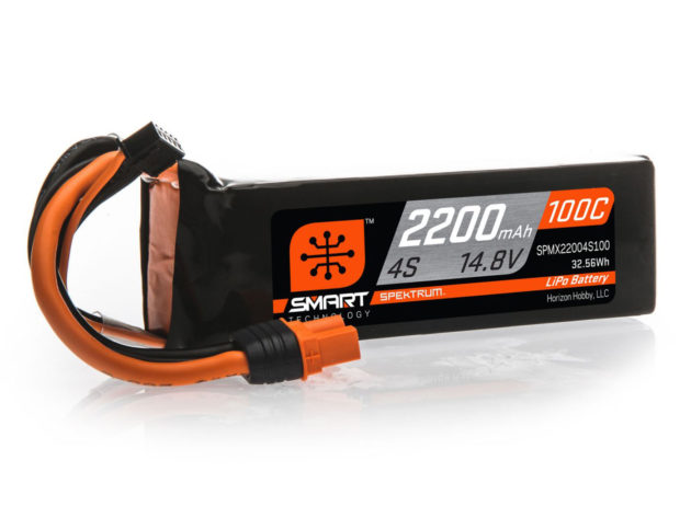 2200mAh 4S 14.8V 100C Smart LiPo Battery; IC3