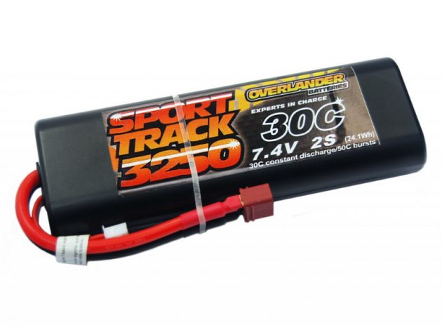 3250mAh 2S 7.4v 30C LiPo Battery in Hard Case