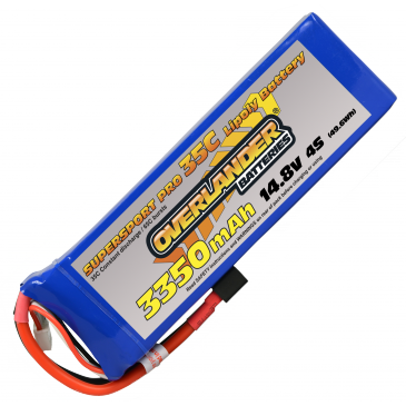 3350mAh 4S 14.8v 35C LiPo Battery - Overlander Supersport Pro
