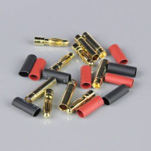 4.0mm Gold Connector Pairs including Heat Shrink (5pcs)