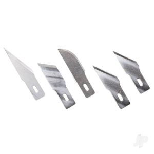5 Assorted Heavy Duty Blades (#2, #19, #22, 2x #24), Shank 0.345" (0.88 cm) (5pcs) (Carded)
