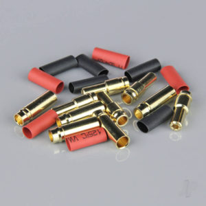 5.0mm Gold Connector Pairs including Heat Shrink (5pcs)