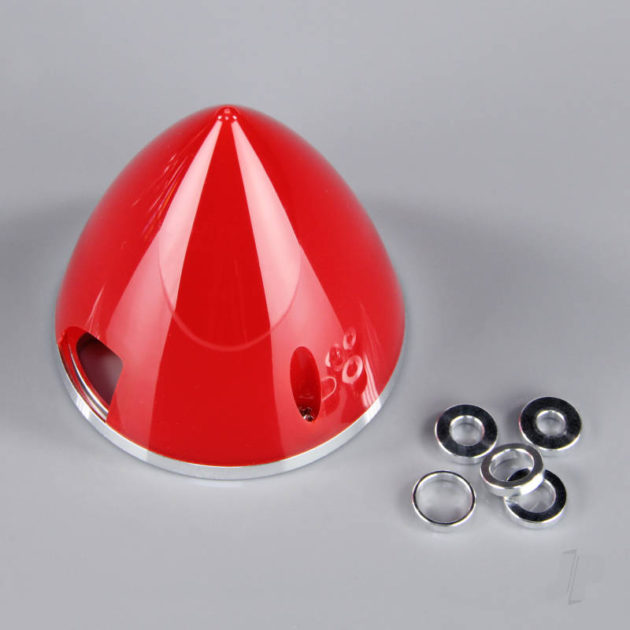 57mm Red Spinner (with Aluminium Back Plate)