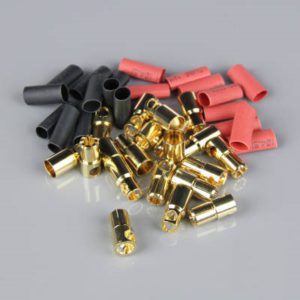 6.0mm Gold Connector Pairs including Heat Shrink (10pcs)