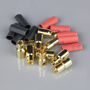 6.0mm Gold Connector Pairs including Heat Shrink (5pcs)