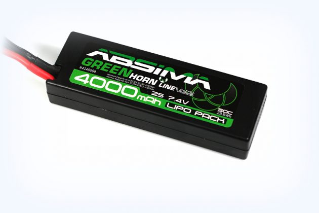 Absima Greenhorn LiPo 7.4V-50C 4000mah Hardcase (T-Plug) VER2