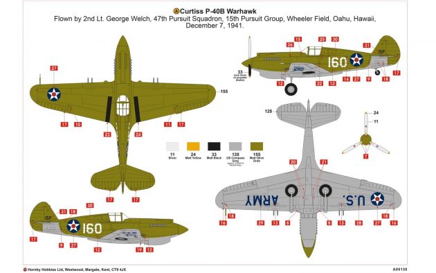 Airfix Curtiss P-40B 1:48 # A05130