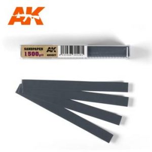 AK Interactive Sandpaper - Wet, 1500 grit x 50 Units