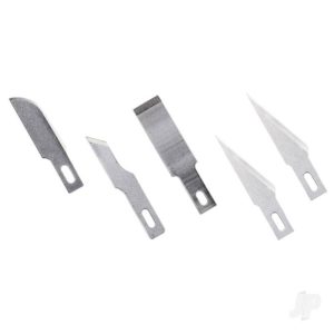 Assorted Light Duty Blades (#10, #16, #17, 2x #11),Shank 0.25" (0.58 cm) (5pcs) (Carded)