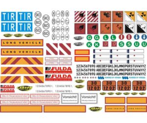 Carson 1:14 Sticker Sheet Truck Caution Signs C907086