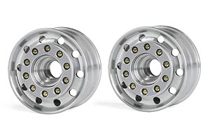 Carson 1:14 Truck Front Wheel wide gray (2) ABS C907013