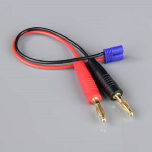 Charge Lead, 4mm Bullet to EC2 Male, 18AWG, 150mm (ESC End)