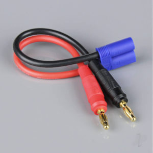 Charge Lead, 4mm Bullet to EC5 Male,12AWG, 150mm (ESC End)