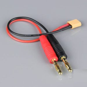 Charge Lead, 4mm Bullet to XT30 Male, 18AWG, 150mm (ESC End)