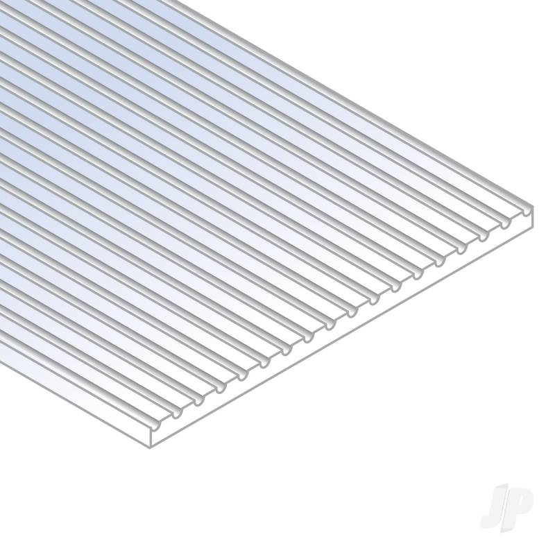 Evergreen O Scale Passenger Car Siding Sheet ..030in (0.75mm) Thick .047in Spacing (1 Sheet)
