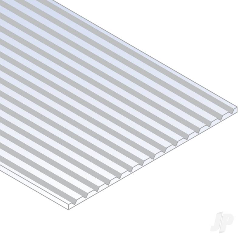 Evergreen V-Groove Siding Sheet .020in (0.50mm) Thick .125in Spacing (1 sheet per pack)